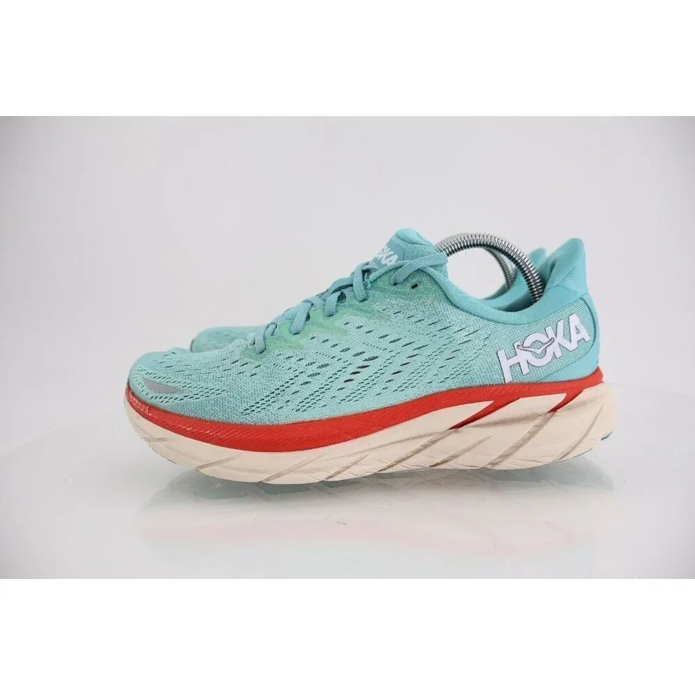 Hoka One One Clifton 8 Women's Size 10B Running Shoes Blue Teal